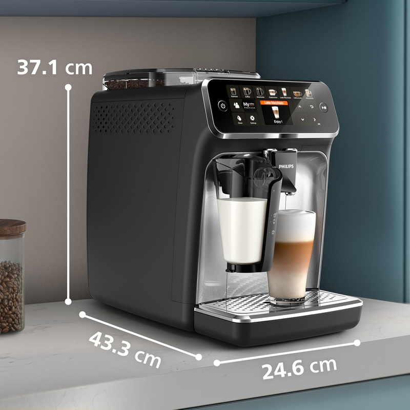 Рhіllрs 5500 Series Bean to Cup Coffee Mасhіոе – 12 Coffee Varieties, LatteGo Milk Frother, Fastest-to-Clean, Ceramic Grinder, Fully Automatic Espresso & Cappuccino maker – Black + 🎁 Gift