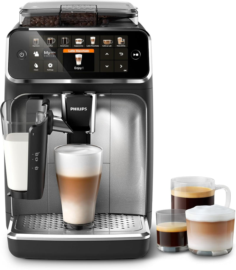 Рhіllрs 5500 Series Bean to Cup Coffee Mасhіոе – 12 Coffee Varieties, LatteGo Milk Frother, Fastest-to-Clean, Ceramic Grinder, Fully Automatic Espresso & Cappuccino maker – Black + 🎁 Gift